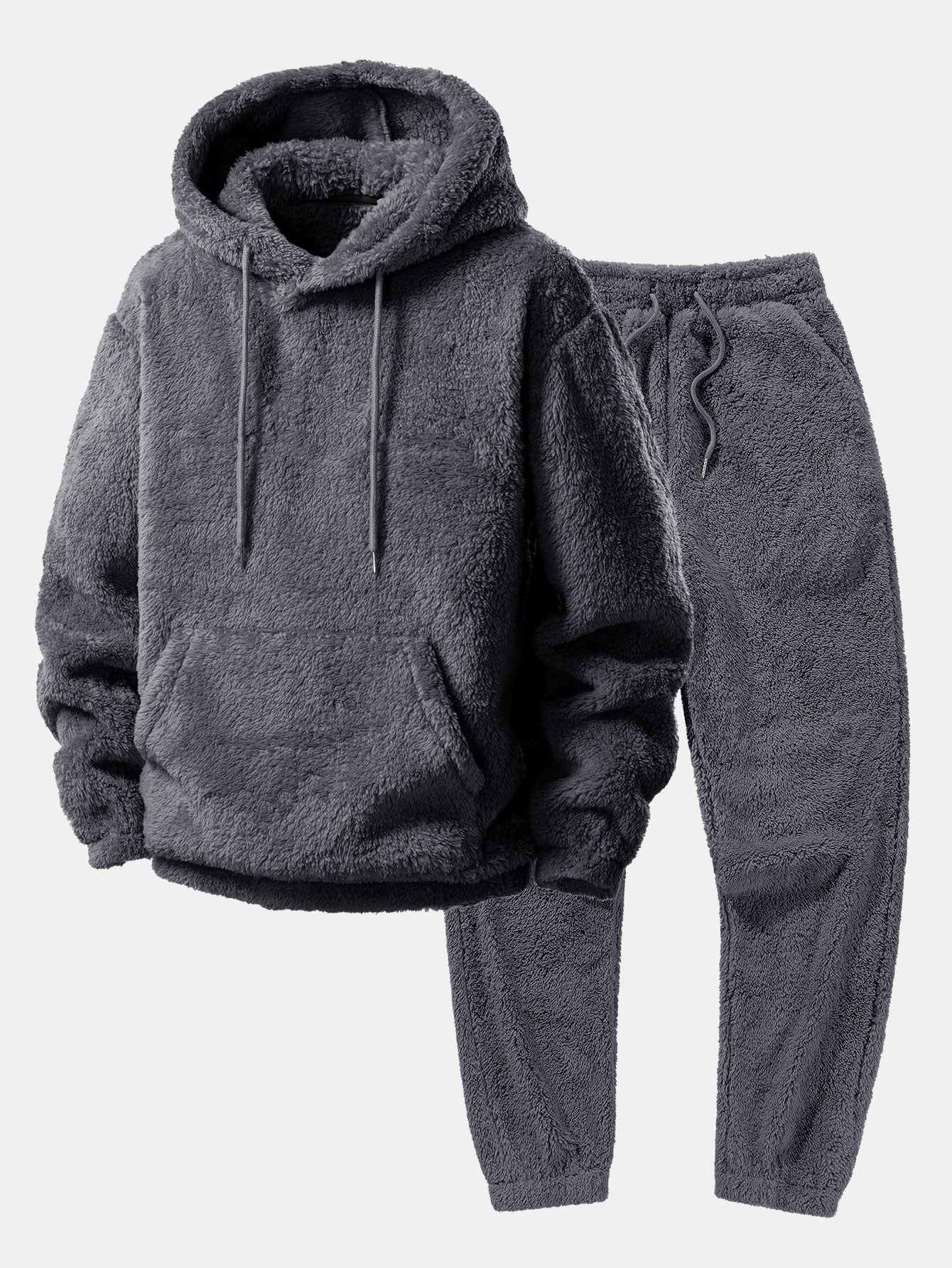 Basic Teddy Hoodie & Teddy Jogger Pants