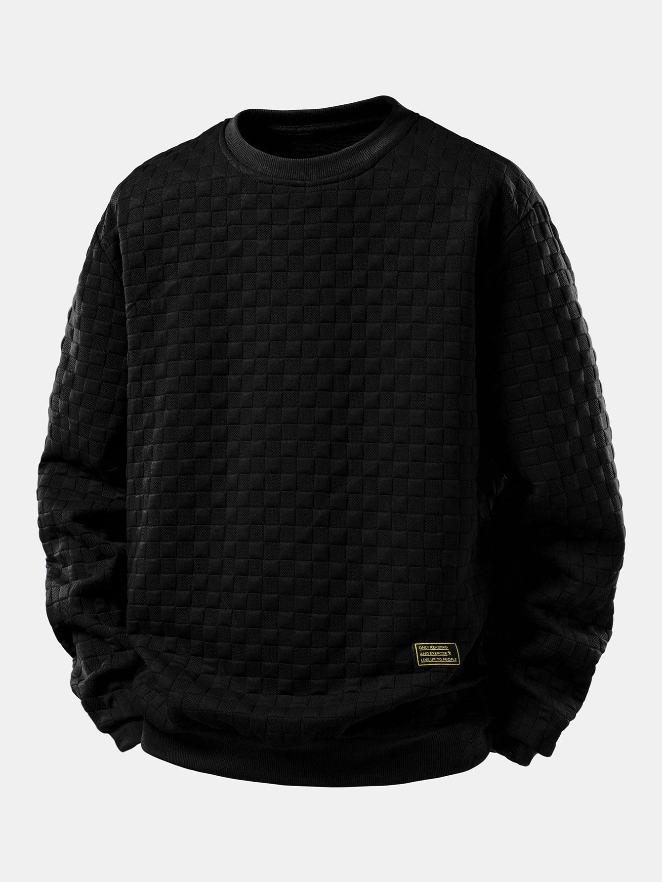 Checkerboard Jacquard Sweatshirt